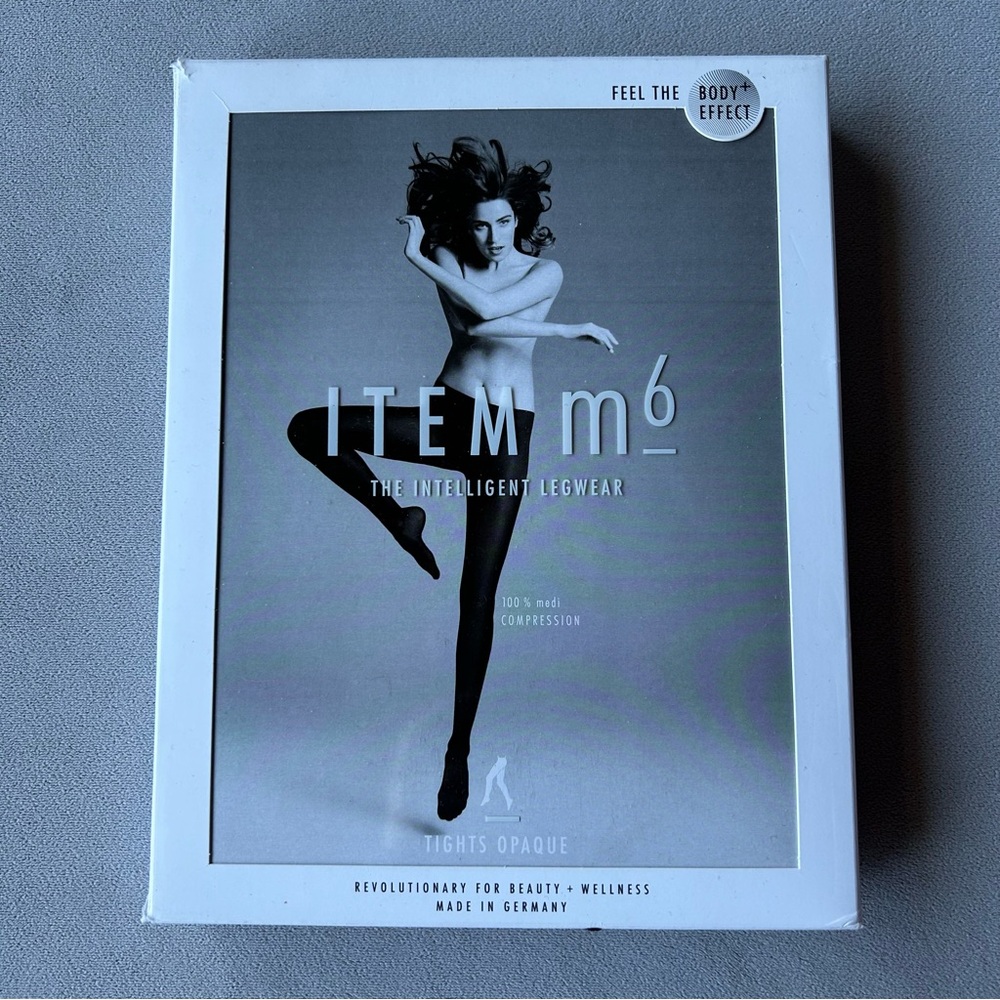 Item m6 ~ Tights Opaque ~ 100% Medi Compression ~ Size L1 Large ~ Marine ~ New!